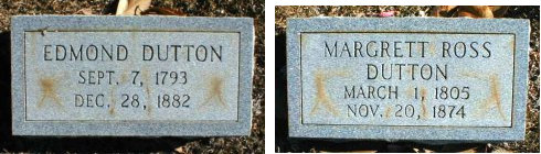 Edmond and Margaret Dutton graves