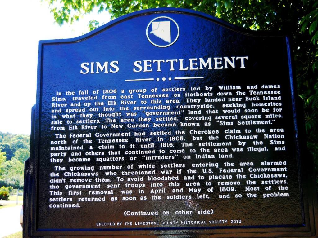 Sims Settlement Marker front