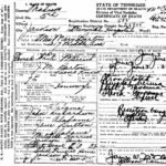 Mary E. Barton's death record, Madison County, Tennessee, 1932.