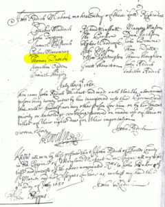 1680 passenger list showing the transport of Thomas Dutton into Maryland by John Redich, merchant.